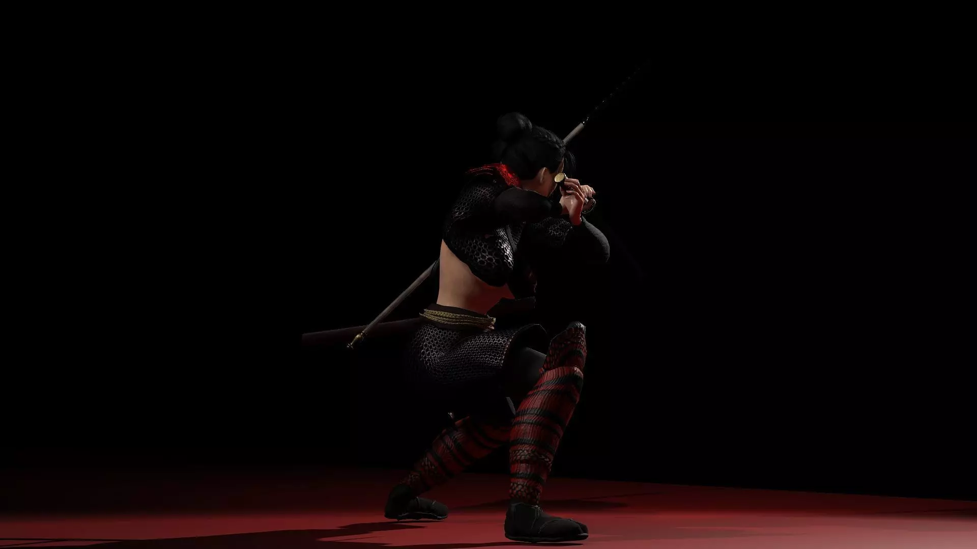 Female Scarlet Samurai 3D model_15