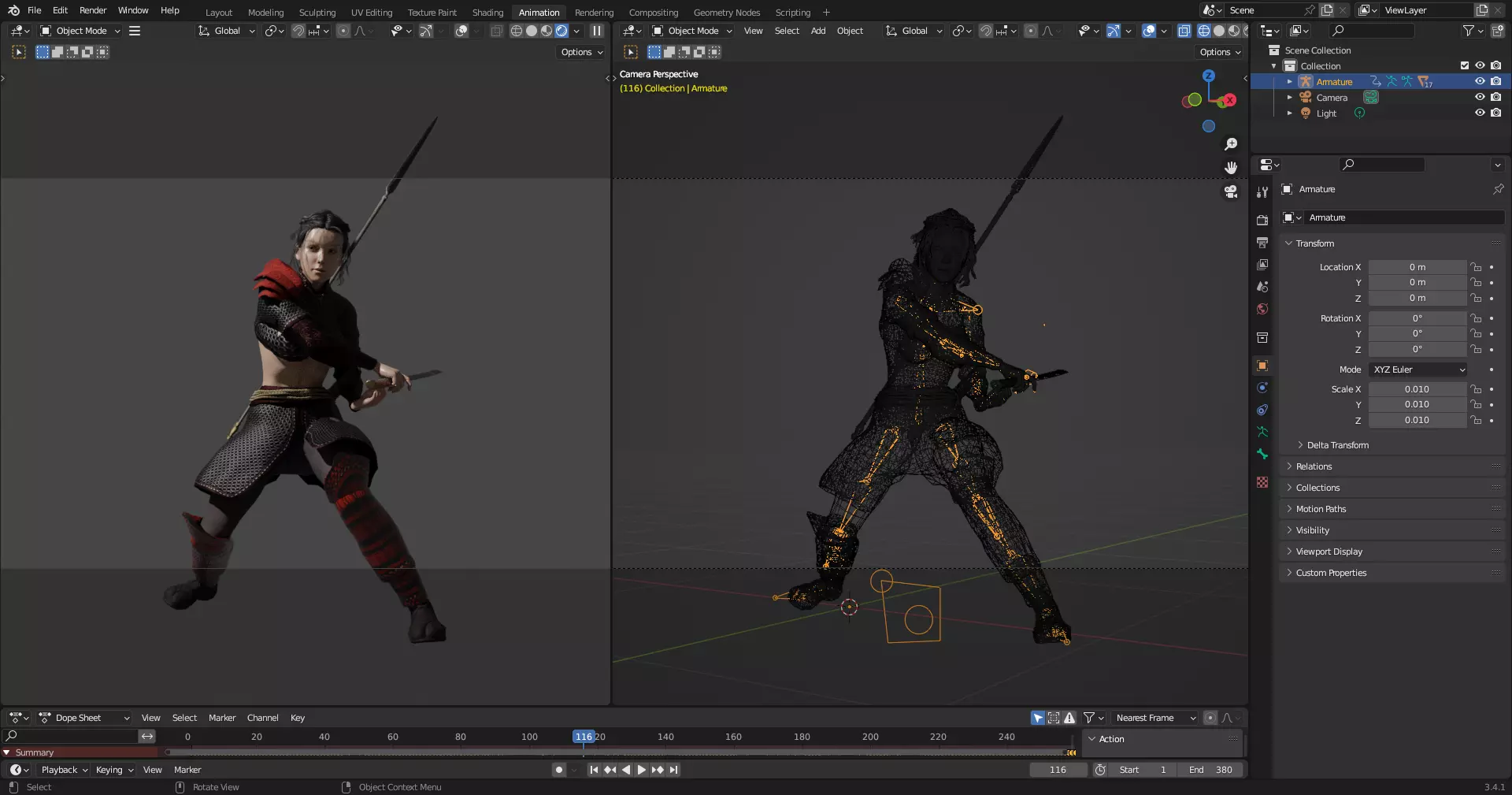 Female Scarlet Samurai 3D model_23