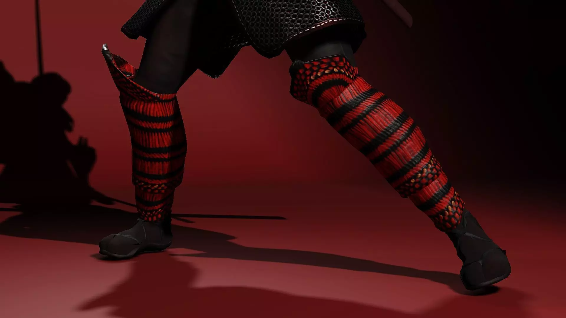 Female Scarlet Samurai 3D model_8