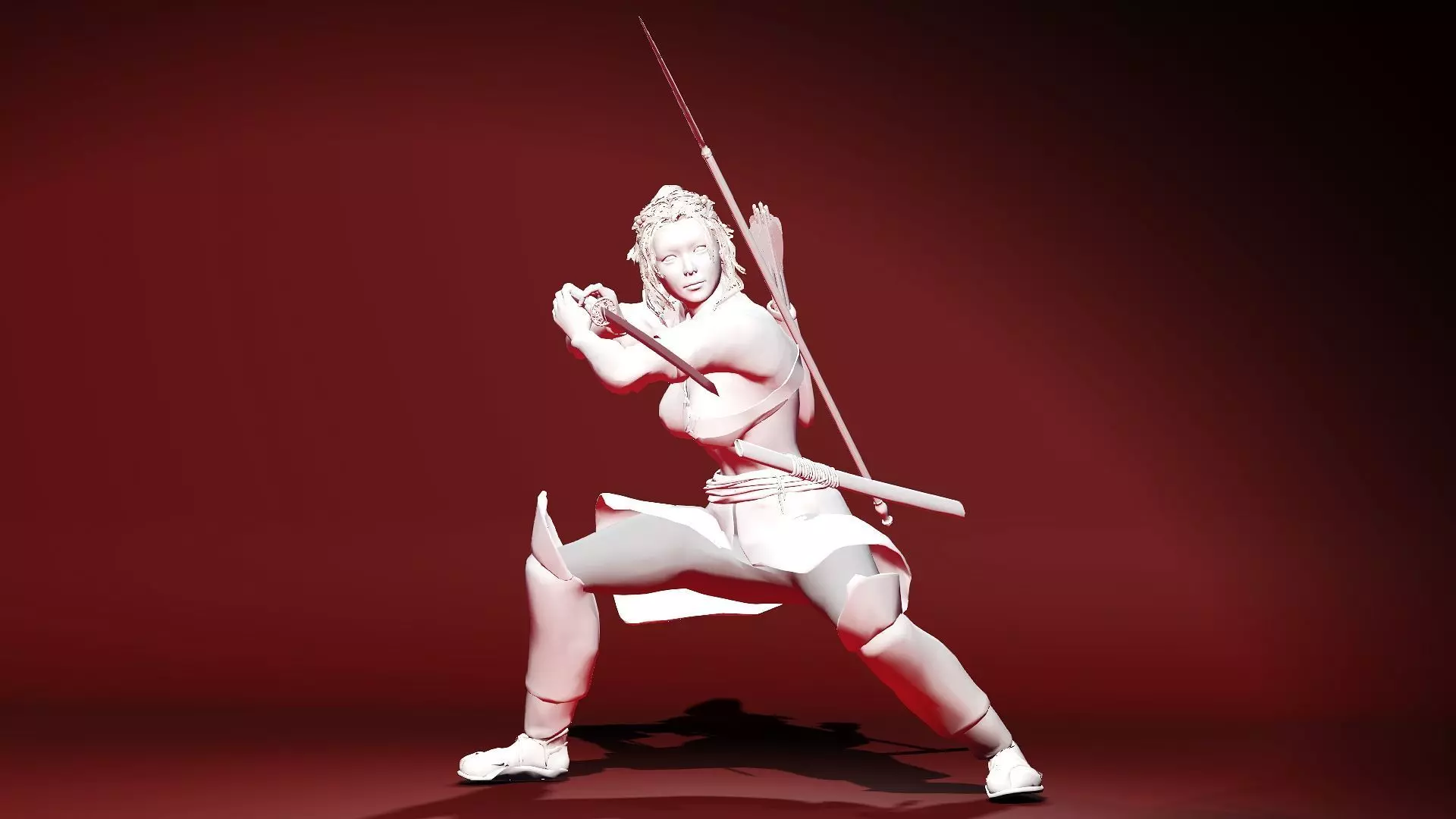 Female Scarlet Samurai 3D model_21
