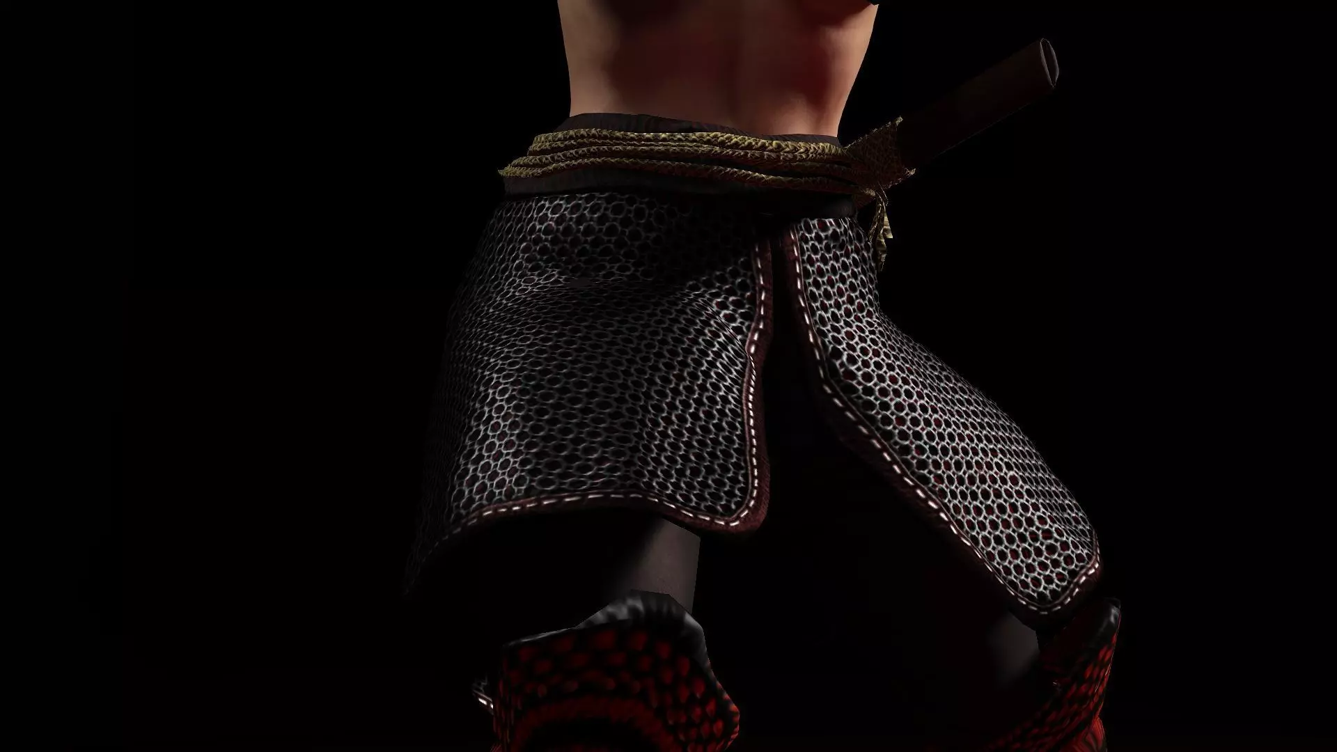 Female Scarlet Samurai 3D model_6