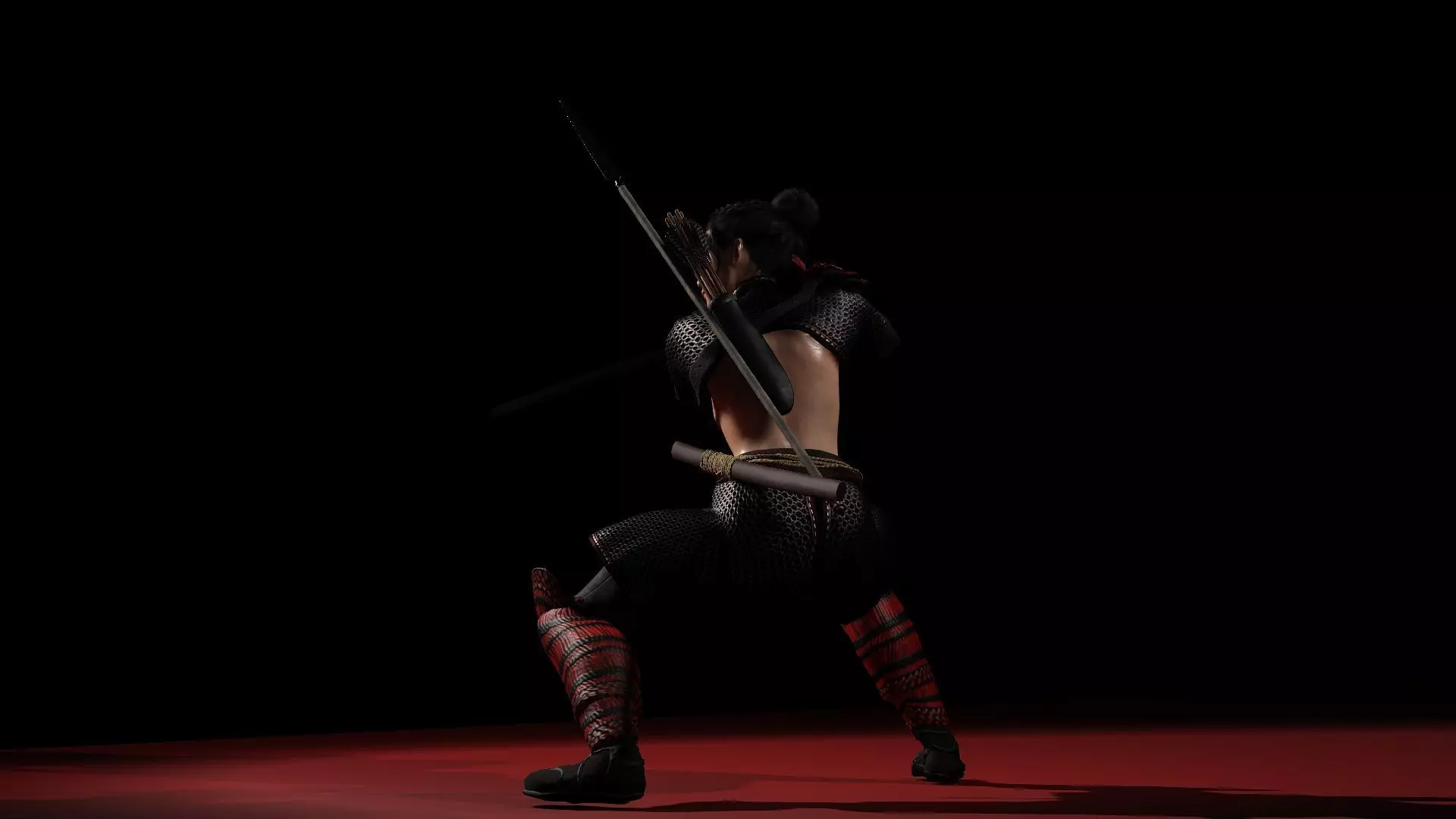 Female Scarlet Samurai 3D model_17