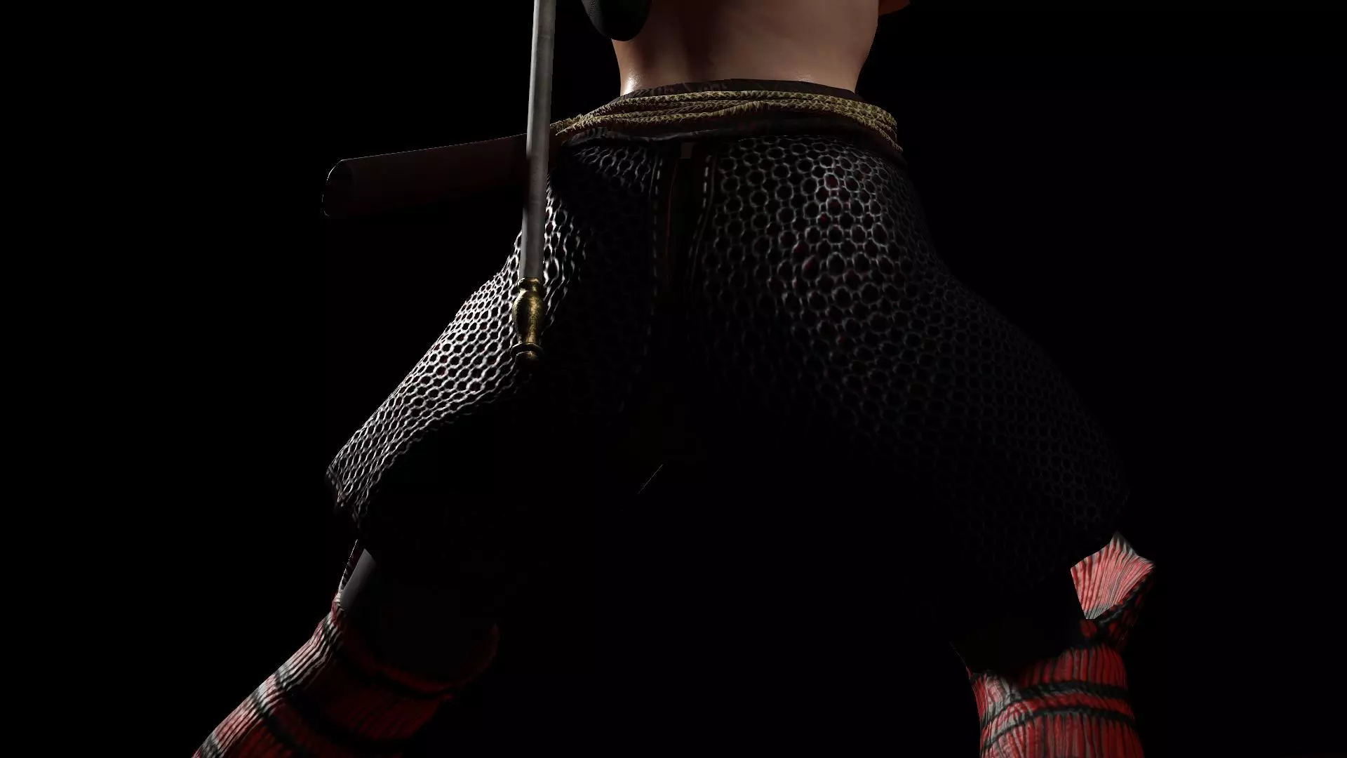 Female Scarlet Samurai 3D model_7