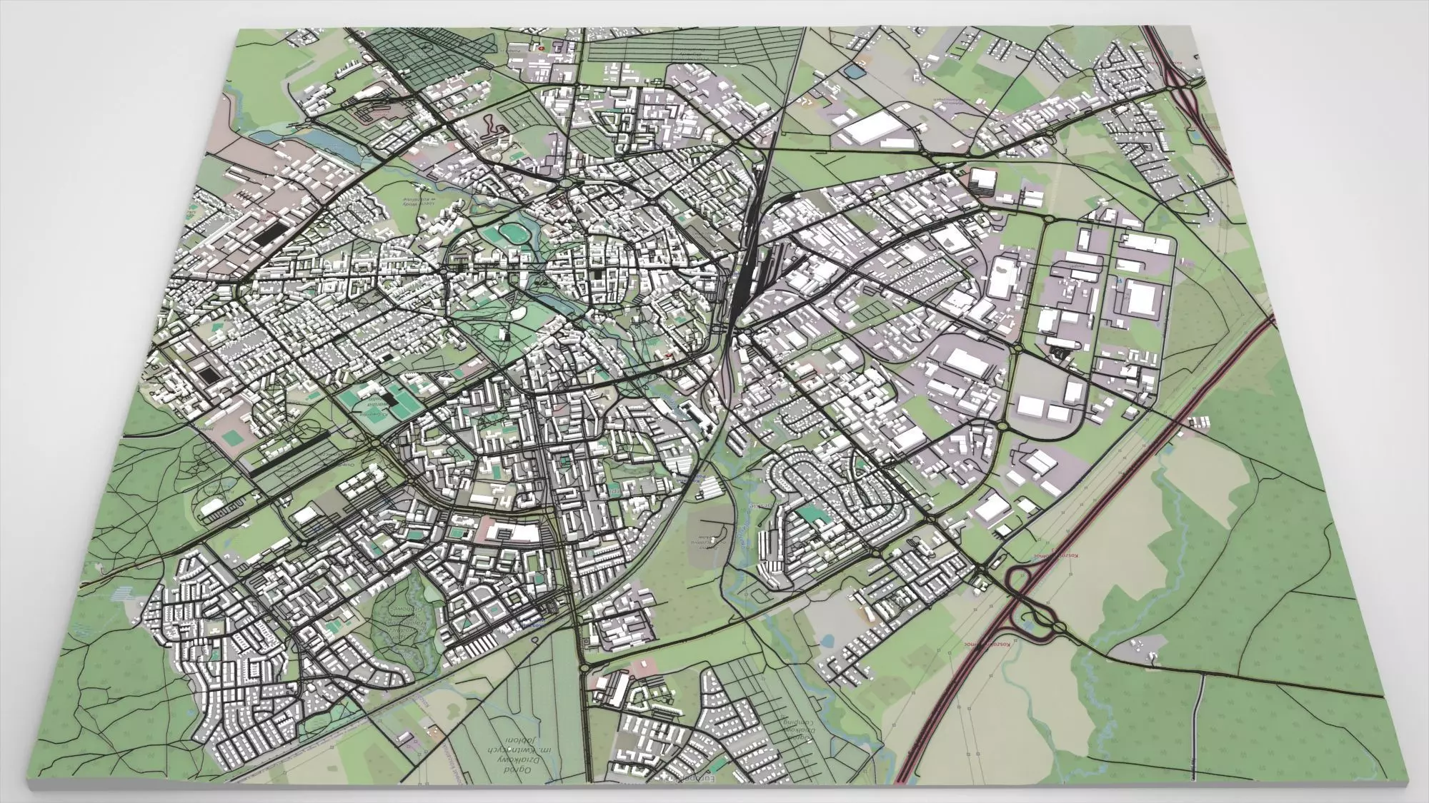 Cityscape Koszalin Poland 3D model_0