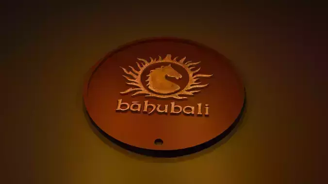 Bahubali 3D Logo Keychain 