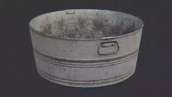 Galvanized Metal Wash Tub