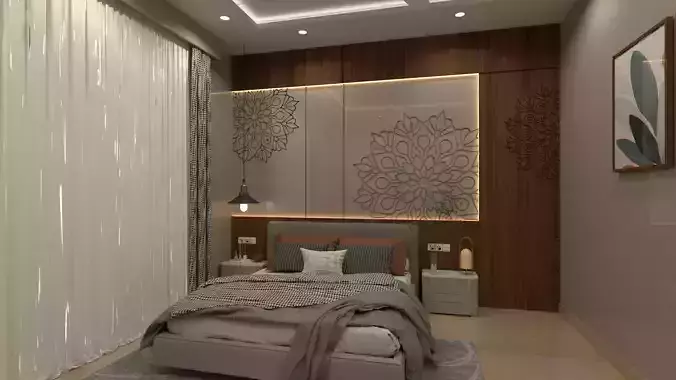 Modern Bedroom Interior 3D Models