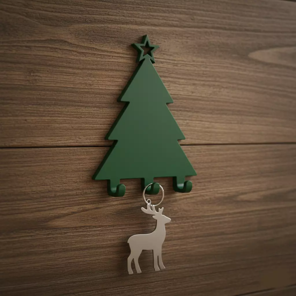 Holiday Key Rack 3D print model_0