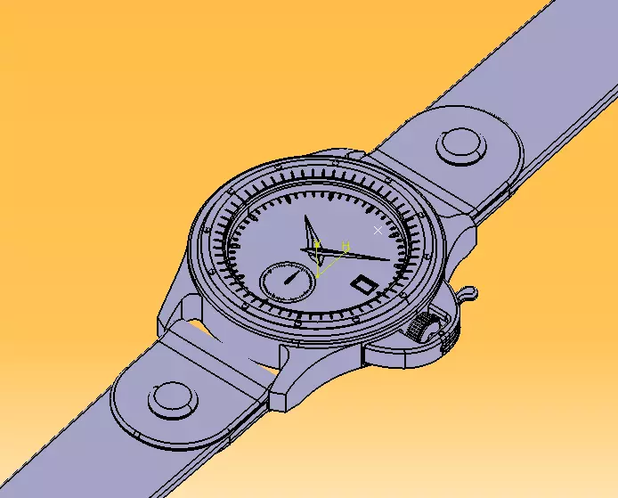 Wrist Watch ETA 2895-2 Movement 3D print model_34