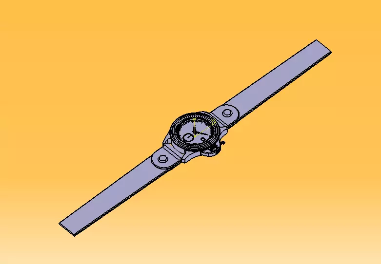 Wrist Watch ETA 2895-2 Movement 3D print model_38