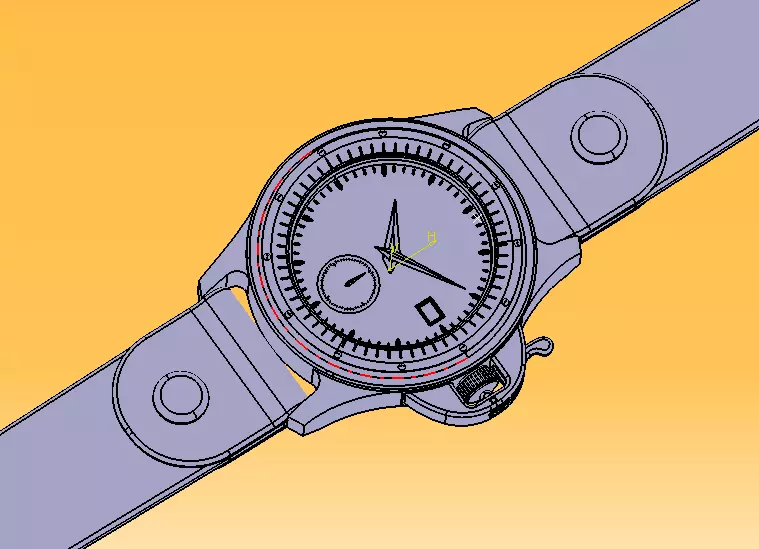 Wrist Watch ETA 2895-2 Movement 3D print model_32