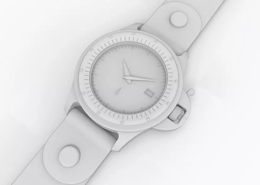 Wrist Watch ETA 2895-2 Movement 3D print model_2
