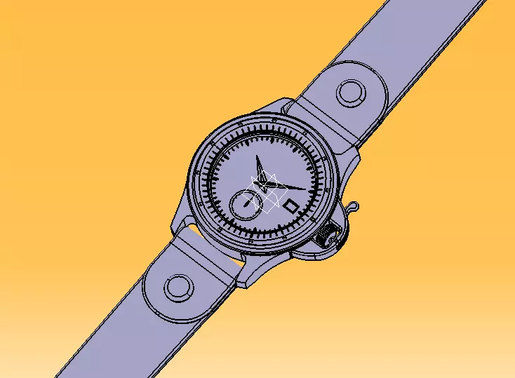Wrist Watch ETA 2895-2 Movement 3D print model_5
