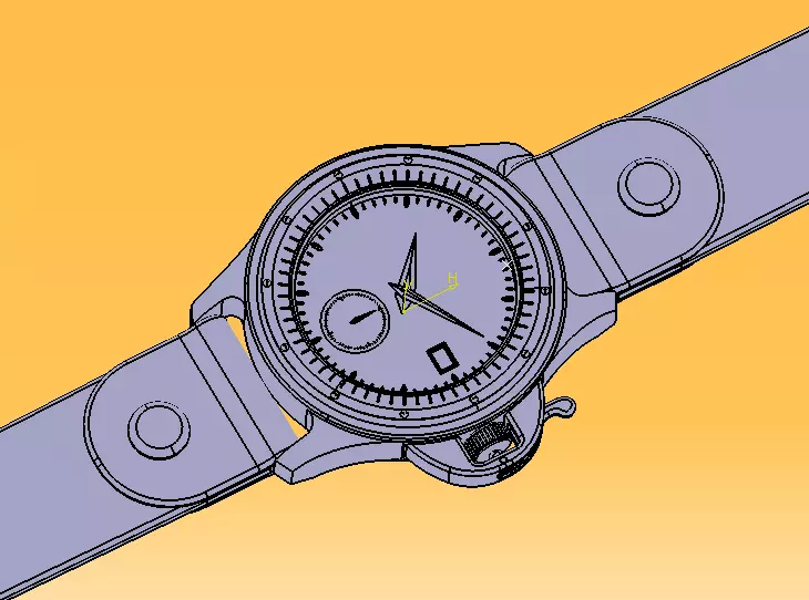 Wrist Watch ETA 2895-2 Movement 3D print model_31