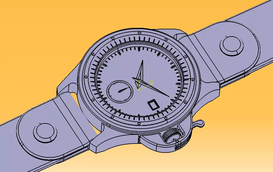 Wrist Watch ETA 2895-2 Movement 3D print model_40