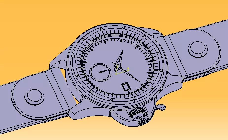 Wrist Watch ETA 2895-2 Movement 3D print model_41