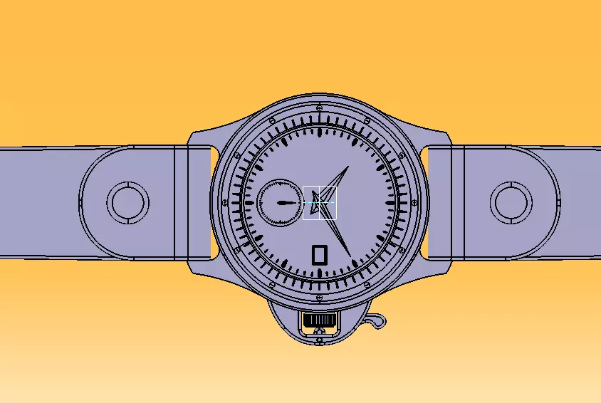 Wrist Watch ETA 2895-2 Movement 3D print model_7