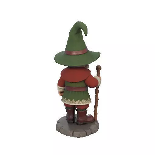 2573Fairy Tale Gnome Color Full Body Figurine on Base magic 3D print model_21