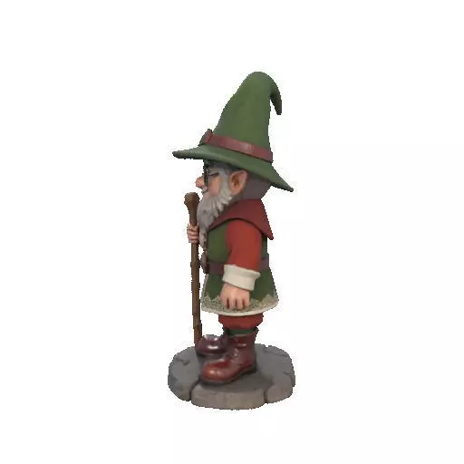 2573Fairy Tale Gnome Color Full Body Figurine on Base magic 3D print model_31