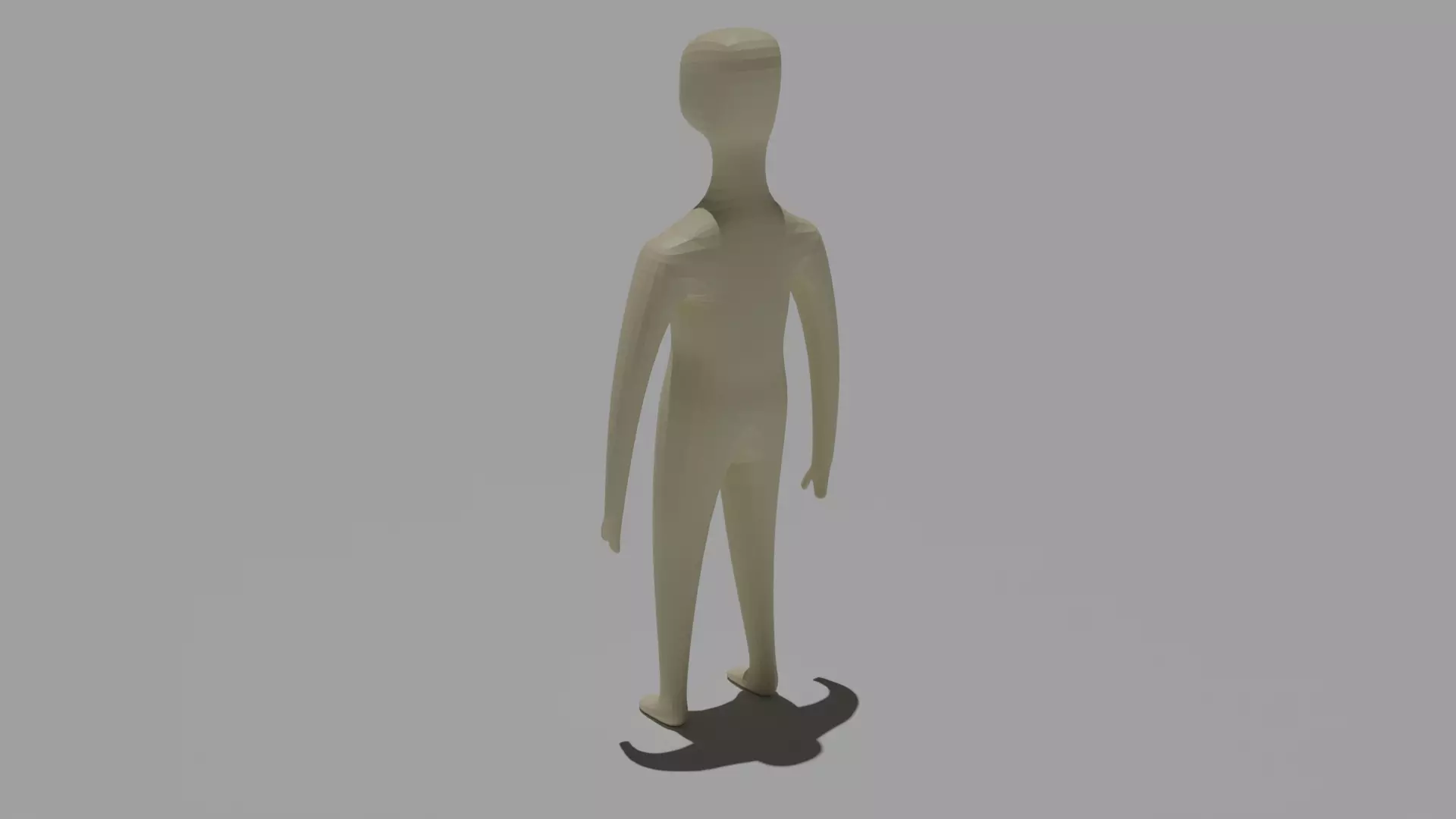 Stylized Humanoid Base Mesh Rigged Free 3D Model Free low-poly 3D model_3