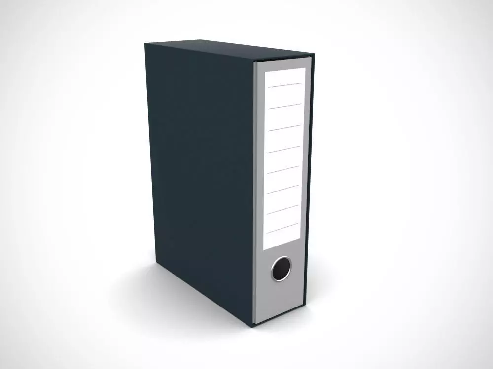 Binder file folder Free 3D model_0