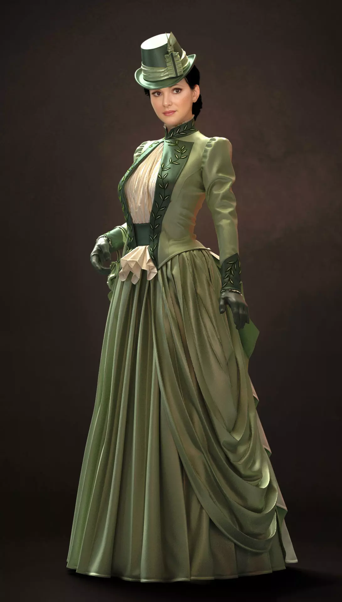 19th century outfit - Marvelous Designer project and OBJ 3D model_1