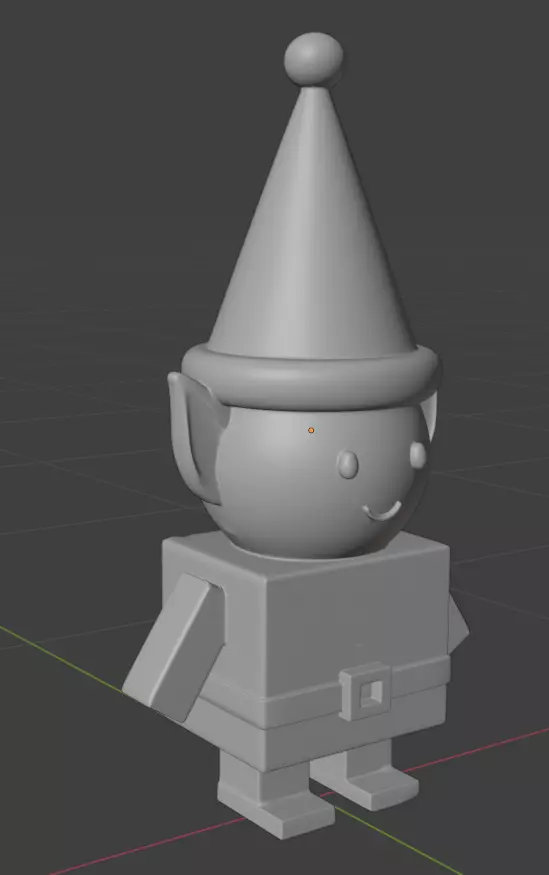 Blocky Buddy Elf 3D print model_2