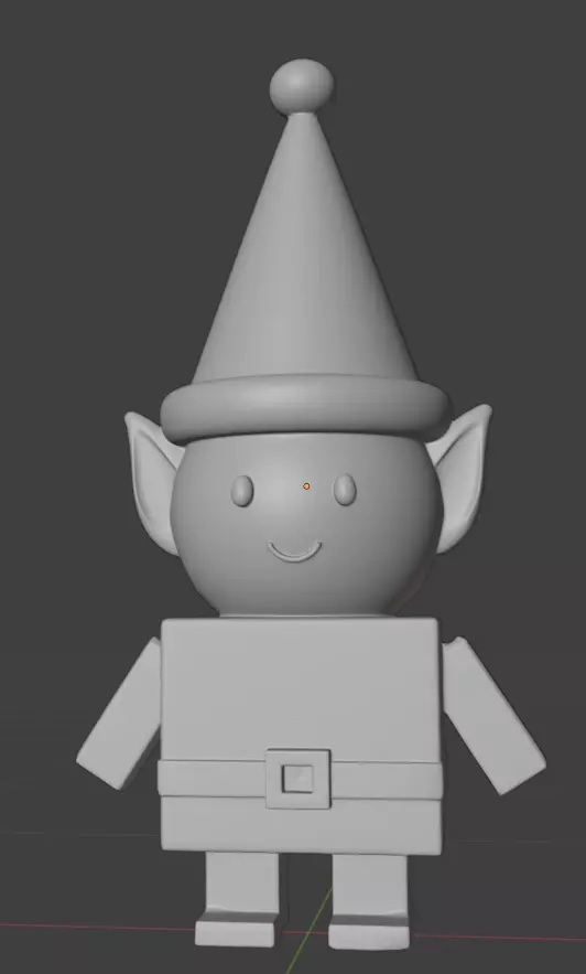 Blocky Buddy Elf 3D print model_1