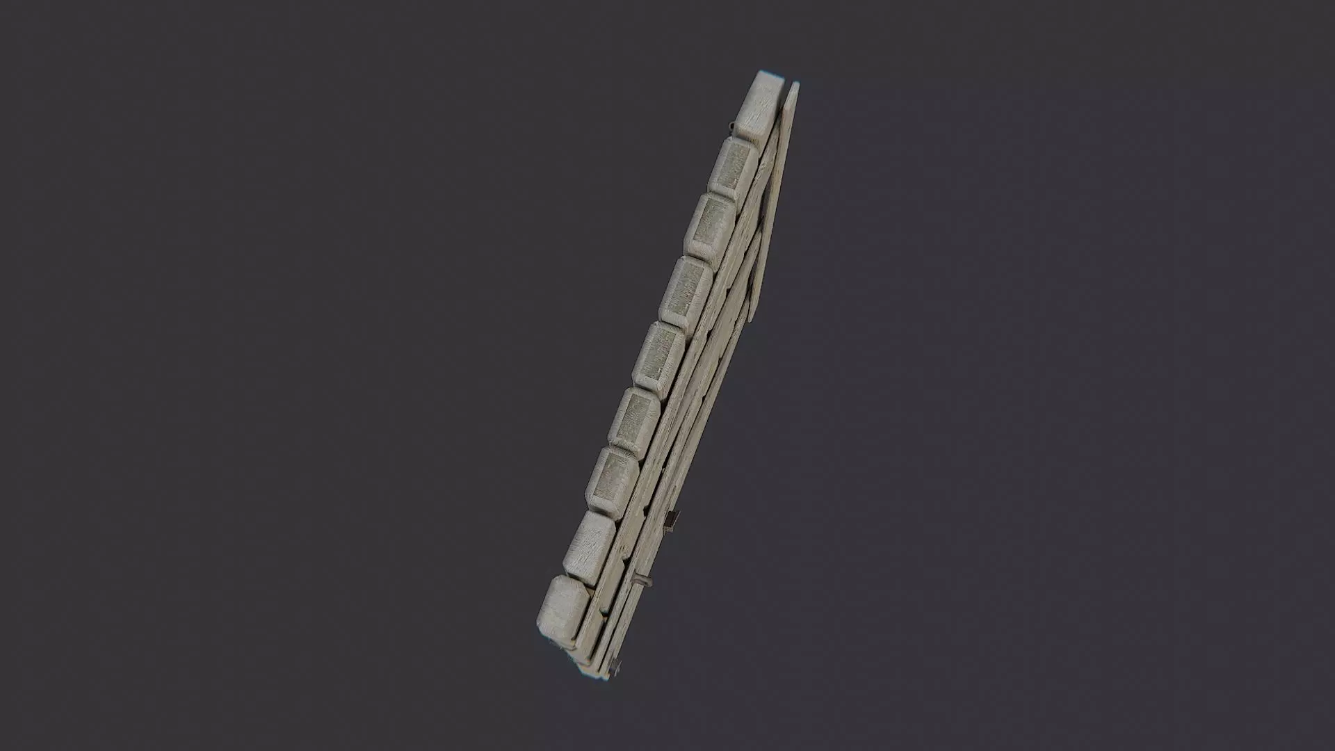 Wood Barn Door Right Large Low-poly 3D model_4