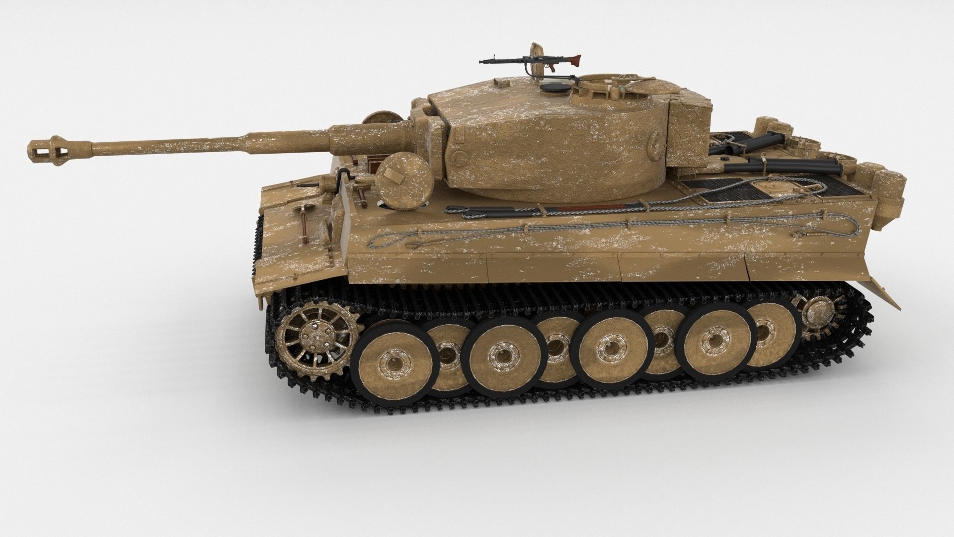 Panzer Tiger Tank Early with interior 3D model_51