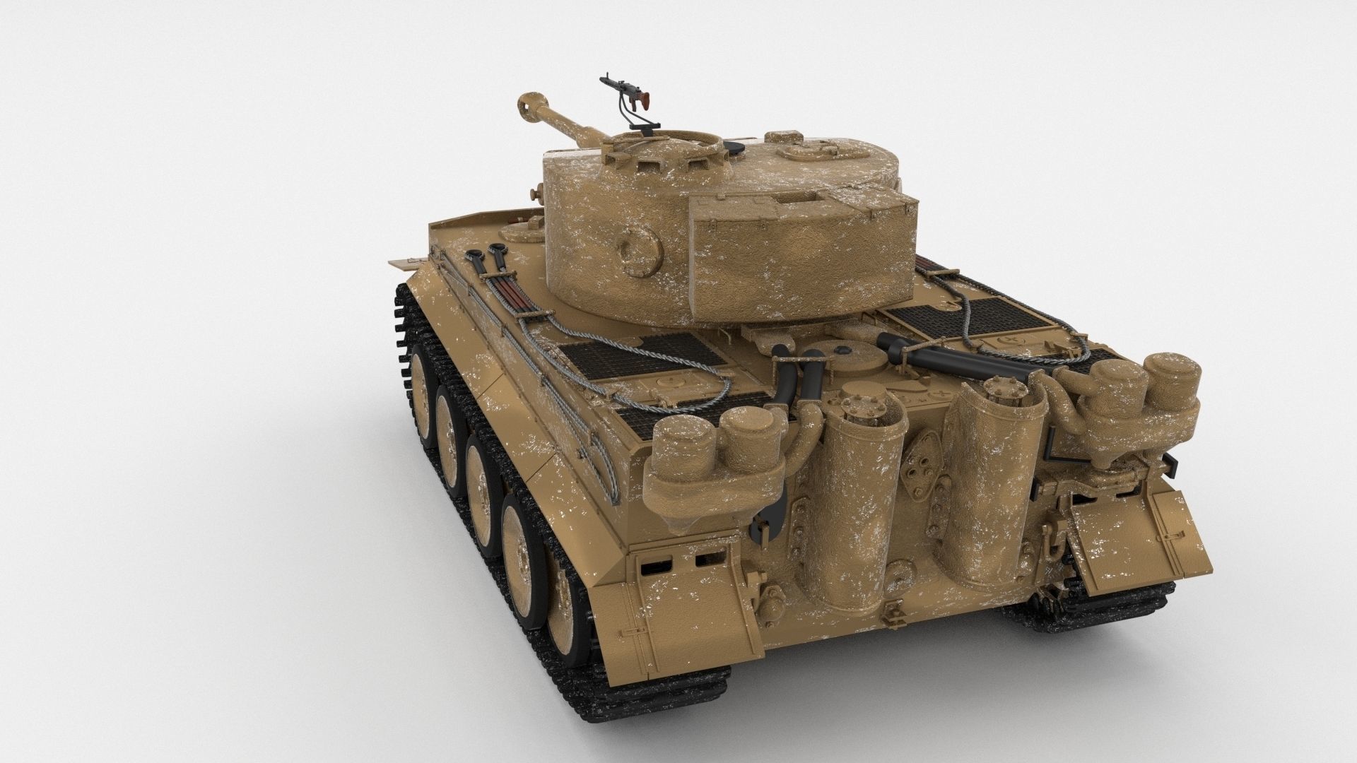 Panzer Tiger Tank Early with interior 3D model_74