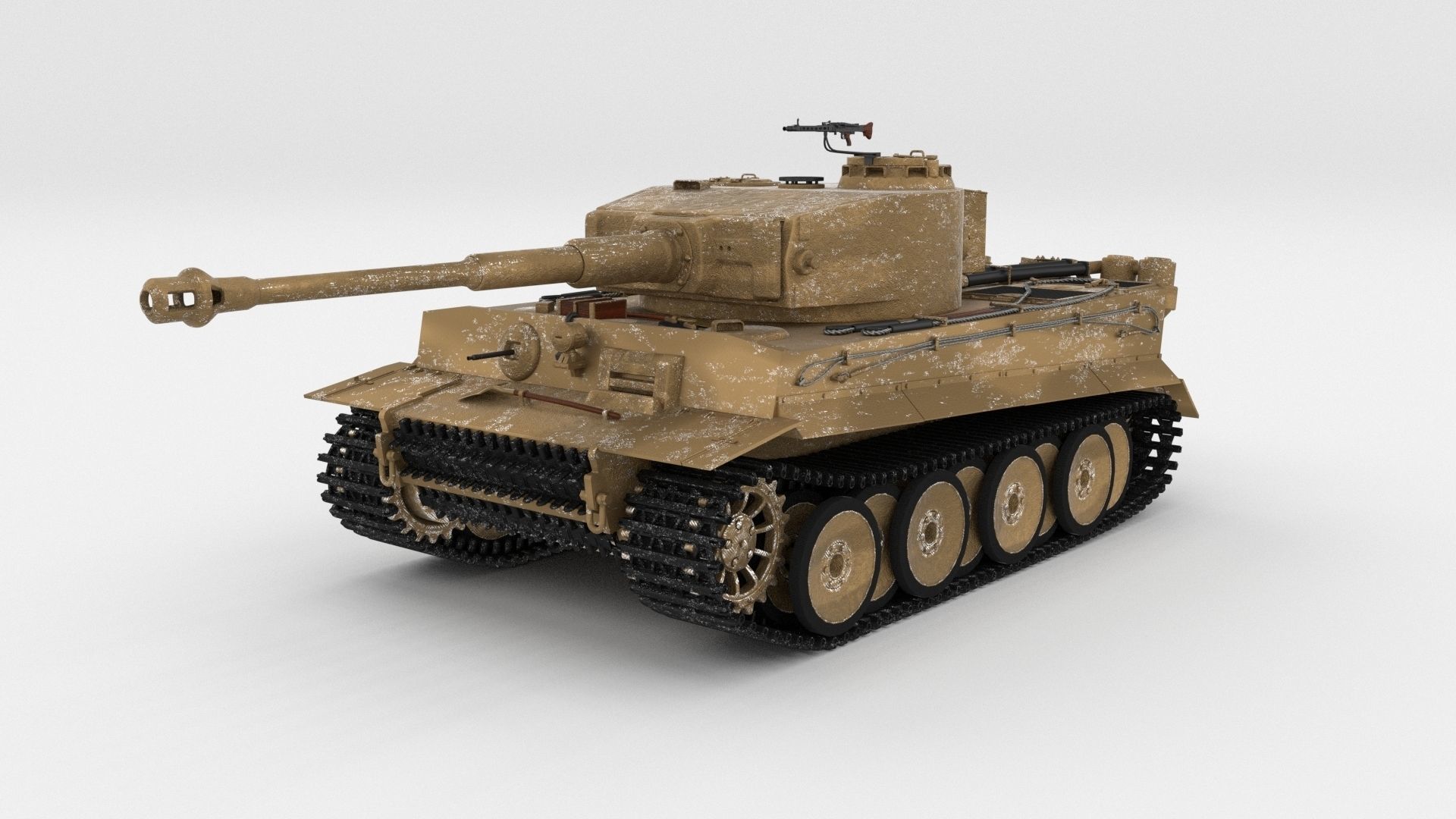 Panzer Tiger Tank Early with interior 3D model_79