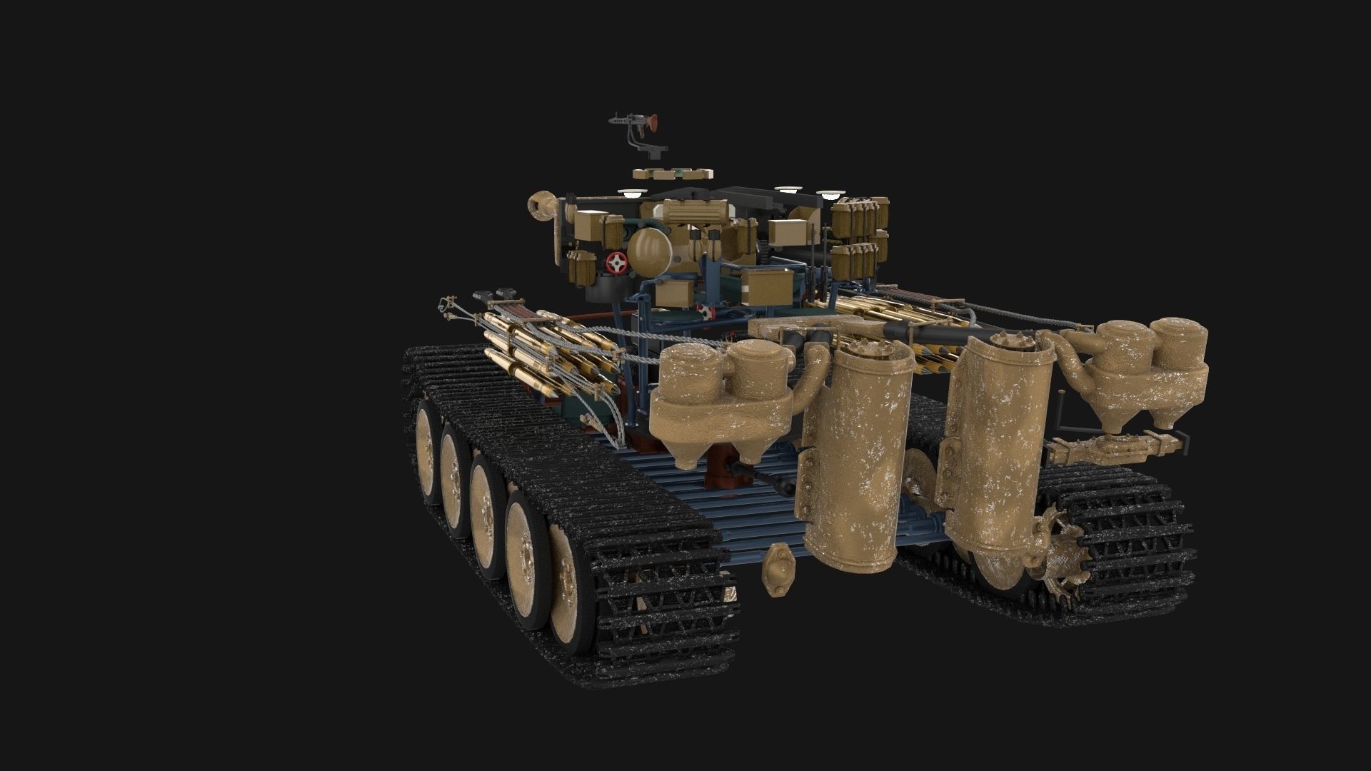Panzer Tiger Tank Early with interior 3D model_86