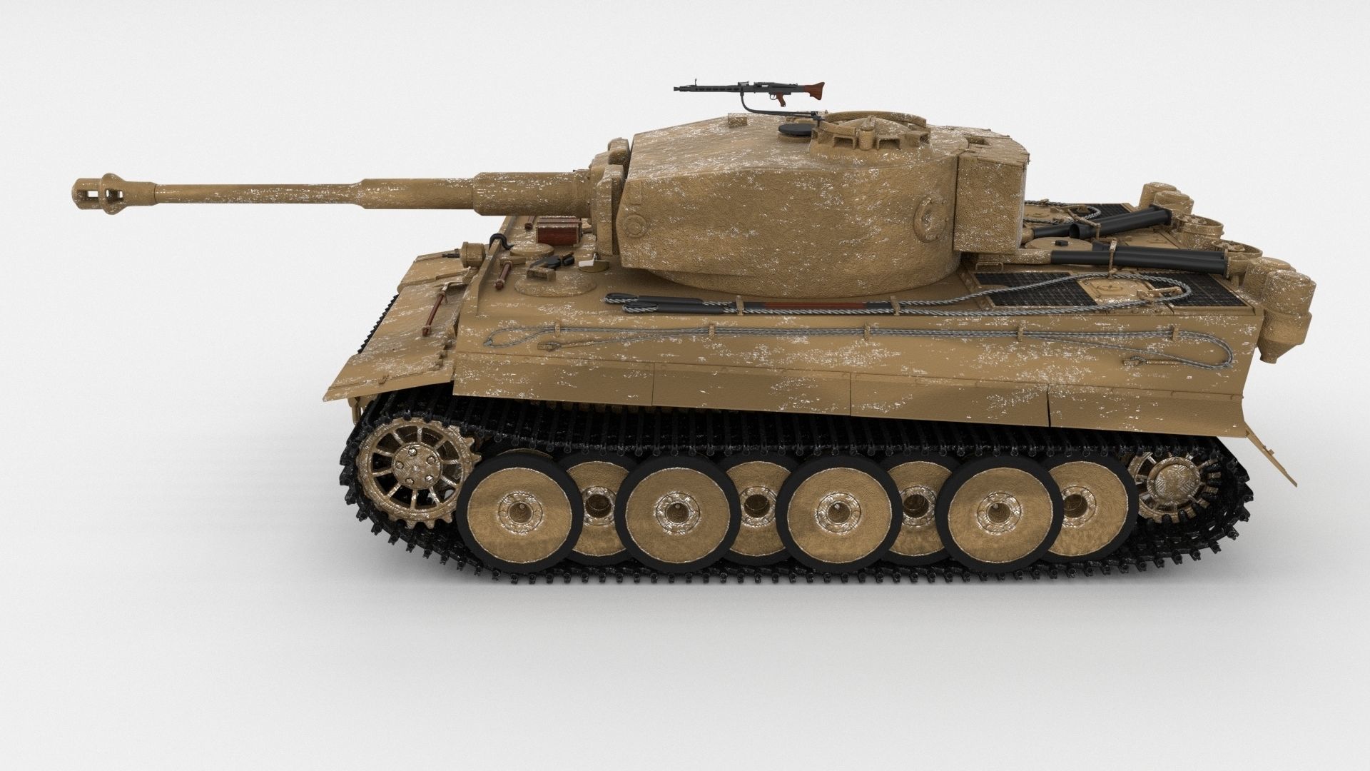 Panzer Tiger Tank Early with interior 3D model_37