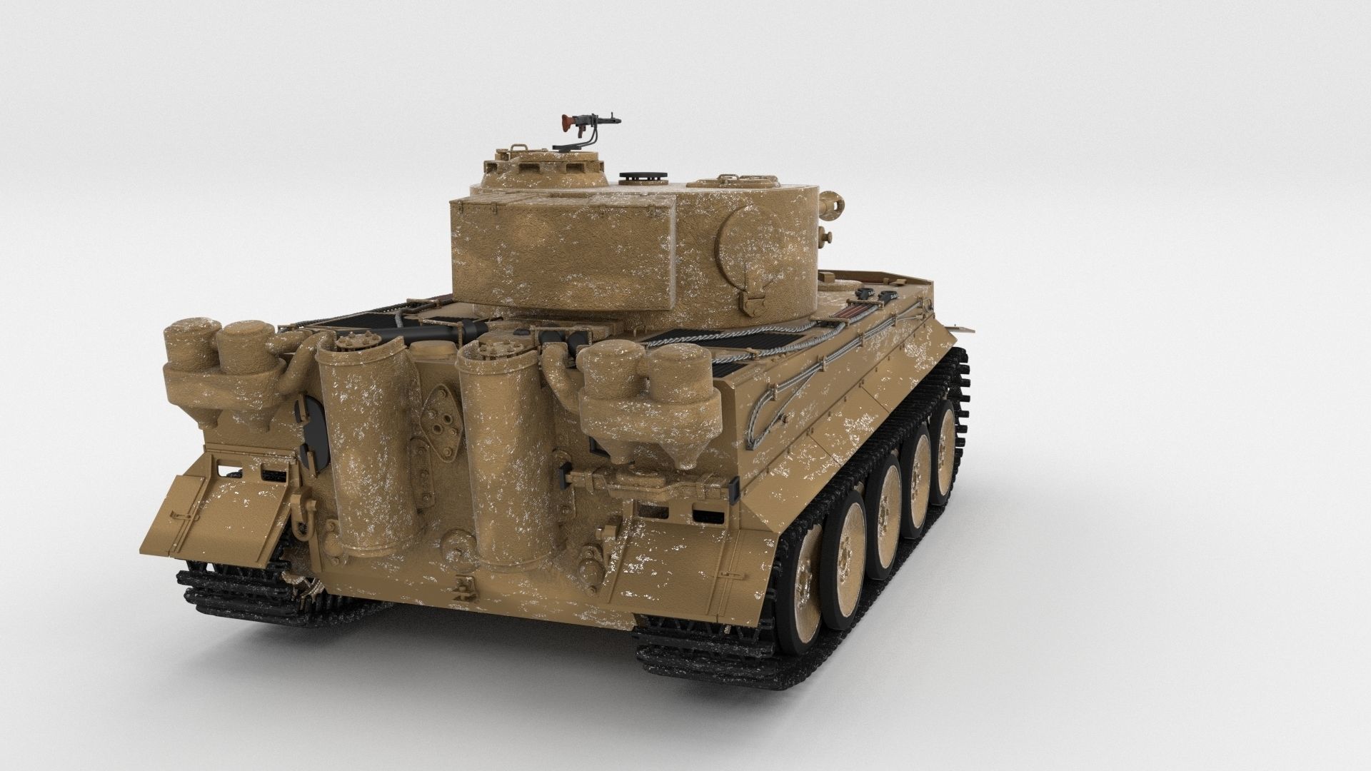 Panzer Tiger Tank Early with interior 3D model_53