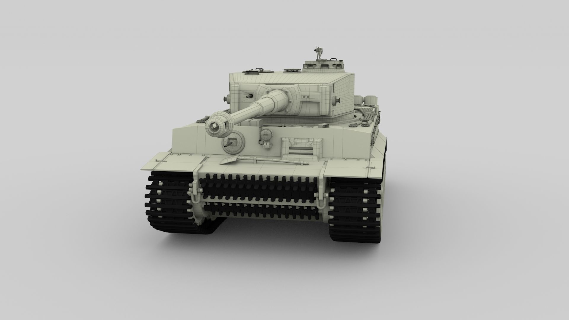 Panzer Tiger Tank Early with interior 3D model_28
