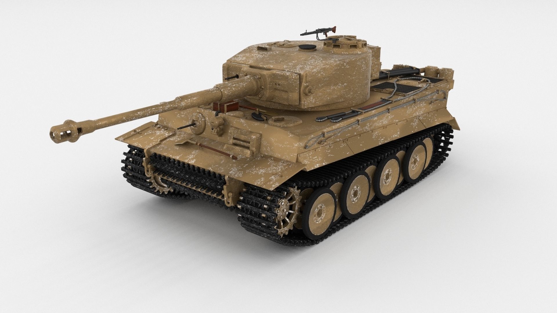 Panzer Tiger Tank Early with interior 3D model_69