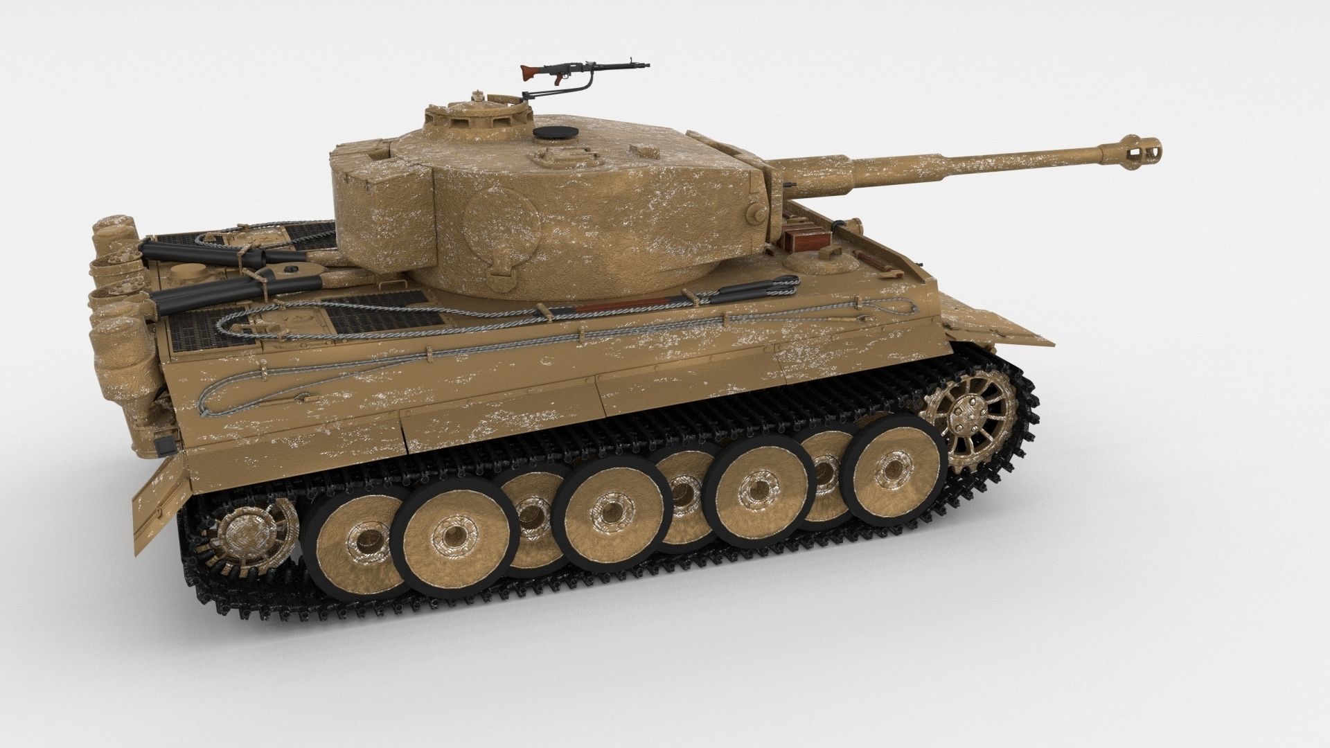 Panzer Tiger Tank Early with interior 3D model_81