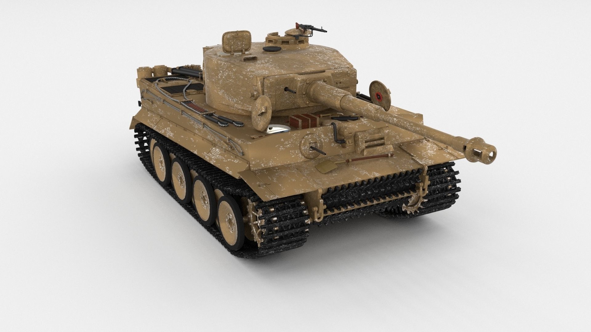 Panzer Tiger Tank Early with interior 3D model_68