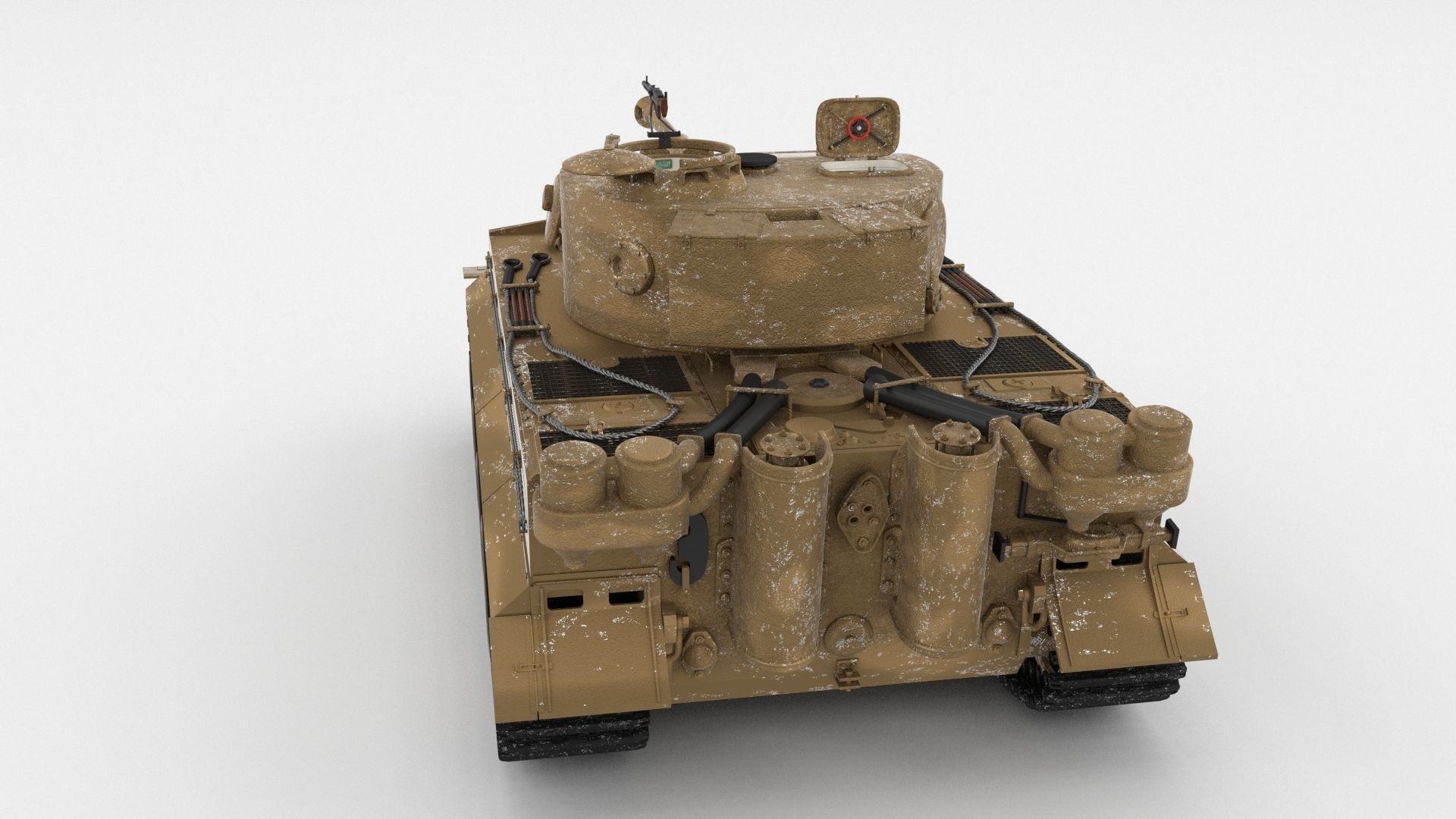 Panzer Tiger Tank Early with interior 3D model_52