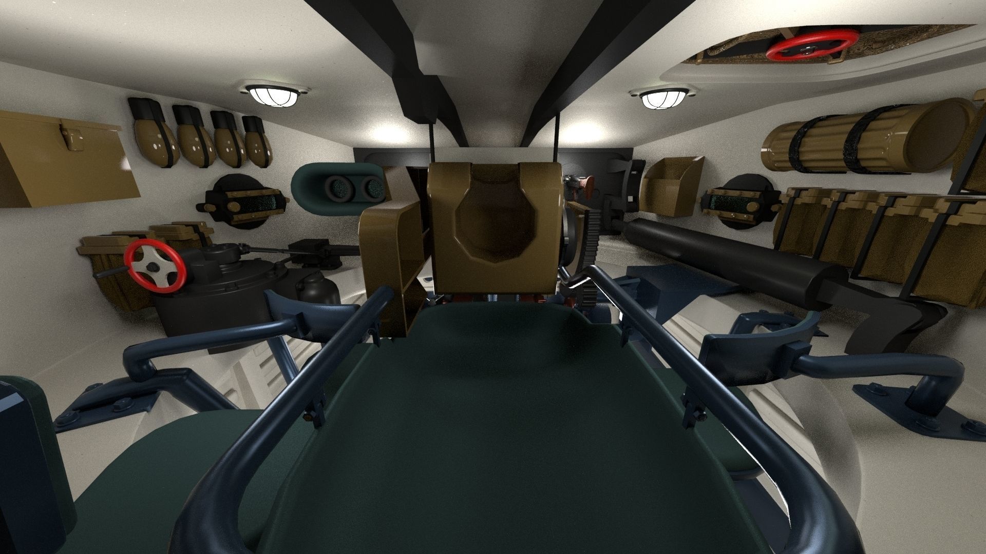 Panzer Tiger Tank Early with interior 3D model_31