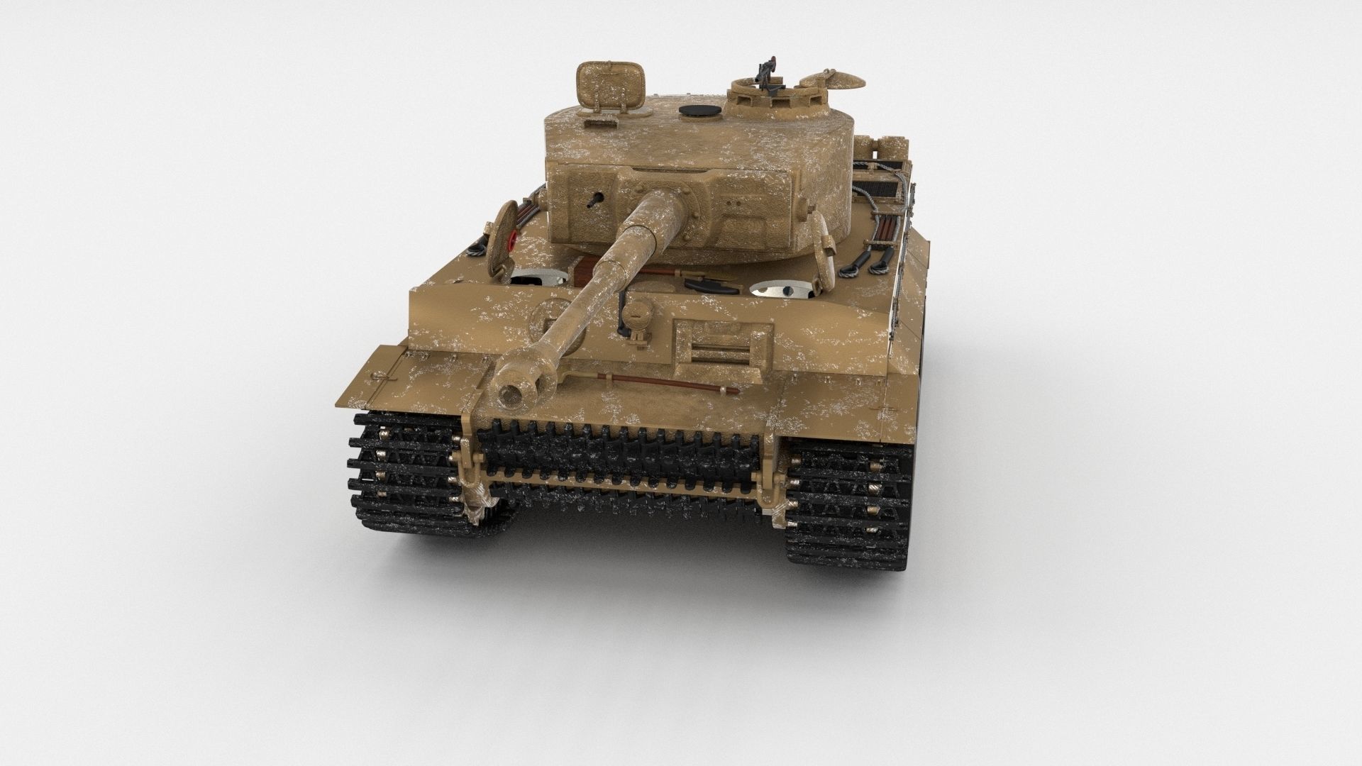 Panzer Tiger Tank Early with interior 3D model_61