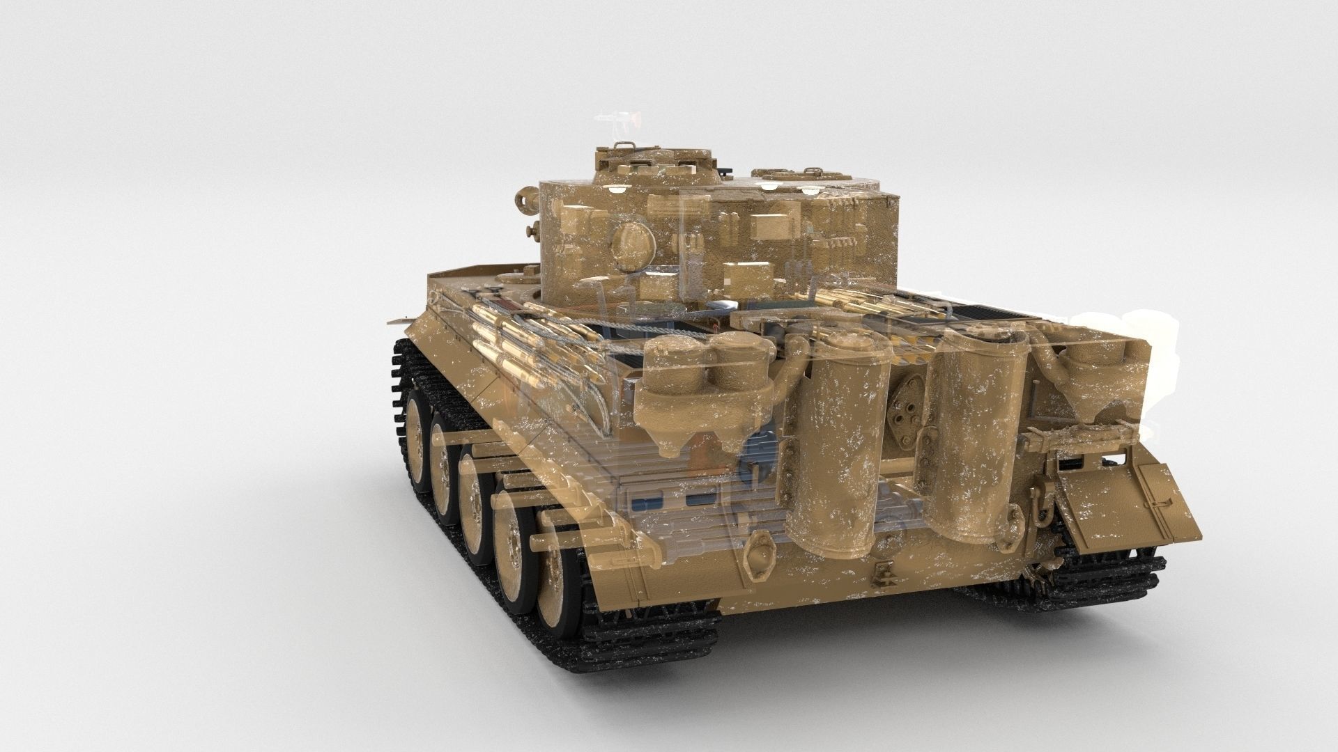 Panzer Tiger Tank Early with interior 3D model_58