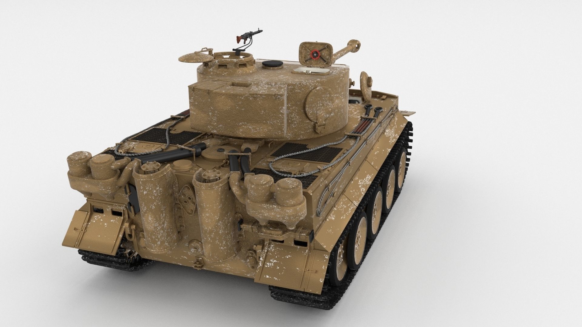 Panzer Tiger Tank Early with interior 3D model_16