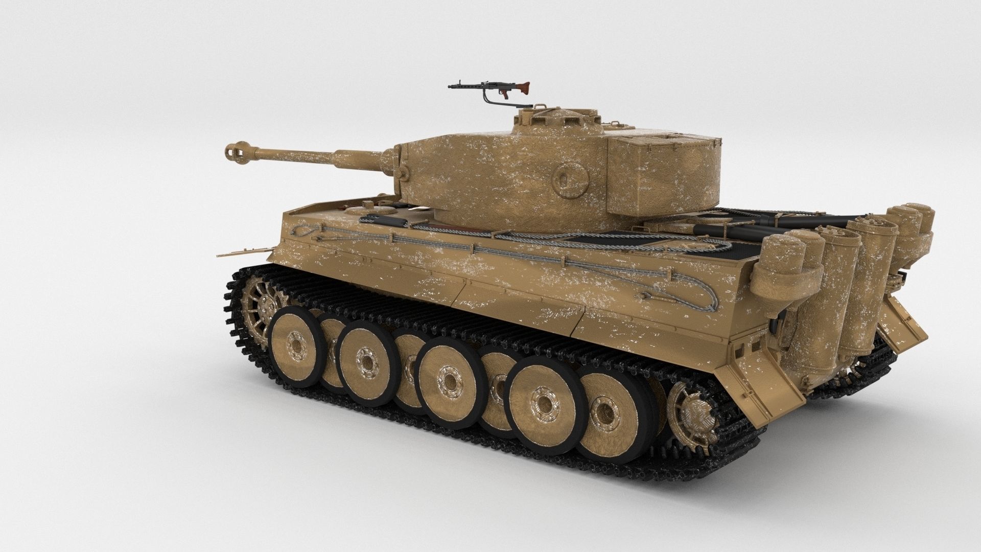 Panzer Tiger Tank Early with interior 3D model_67