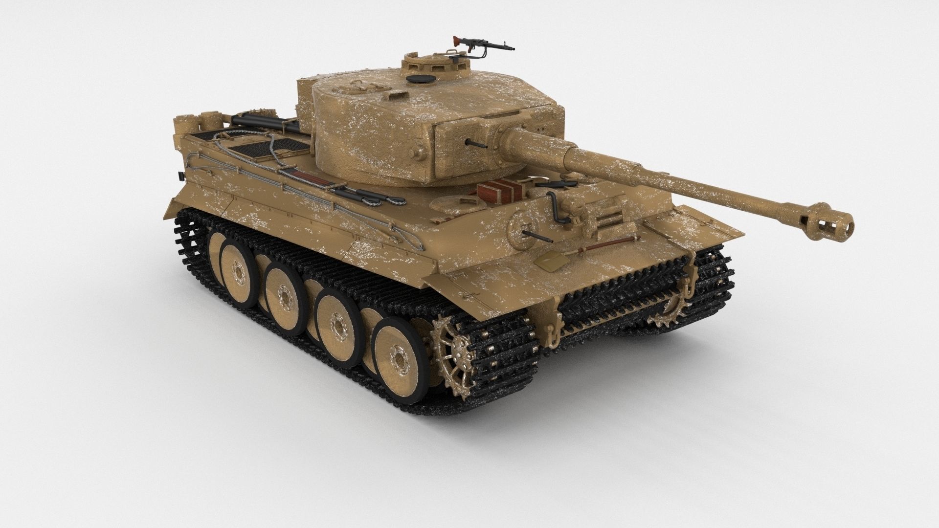 Panzer Tiger Tank Early with interior 3D model_65
