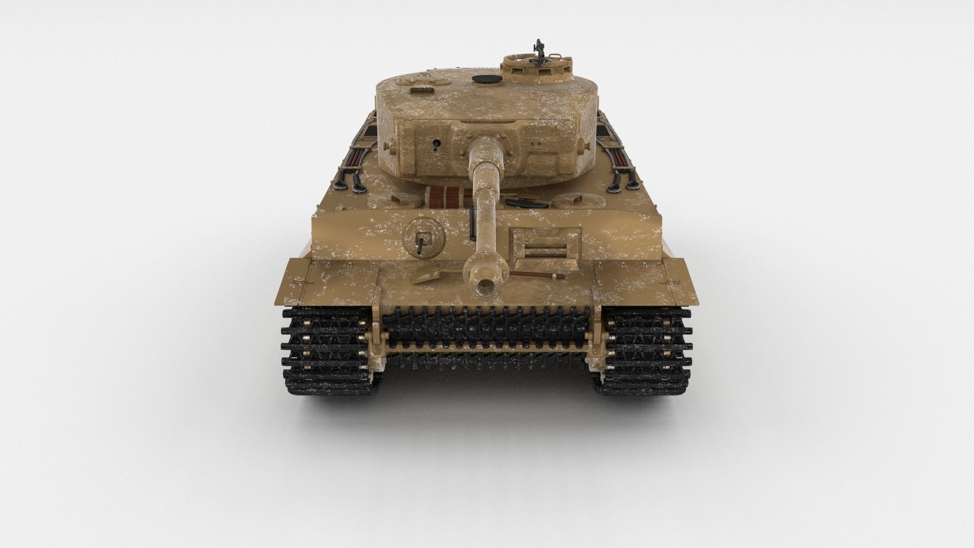 Panzer Tiger Tank Early with interior 3D model_55