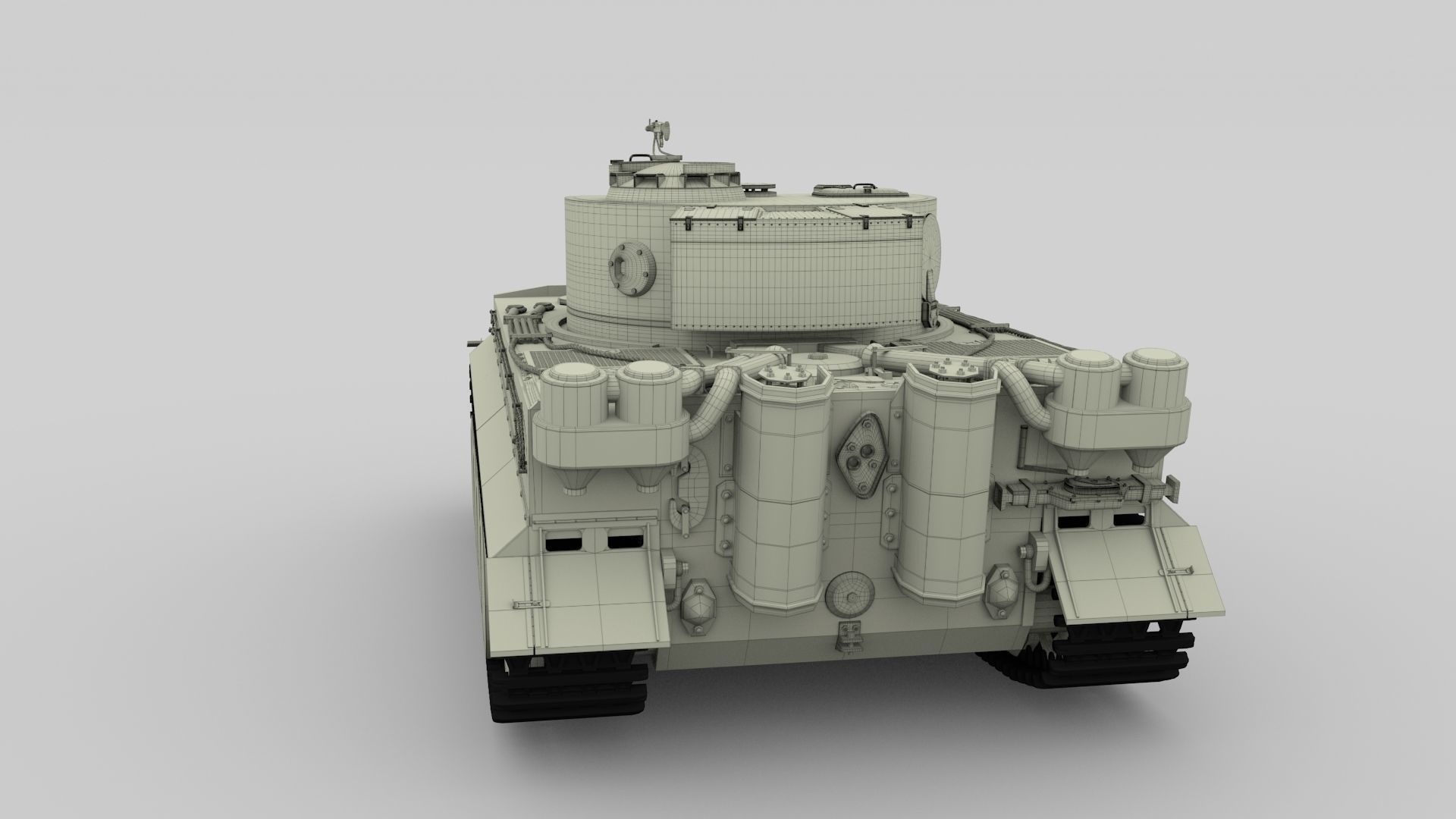 Panzer Tiger Tank Early with interior 3D model_29