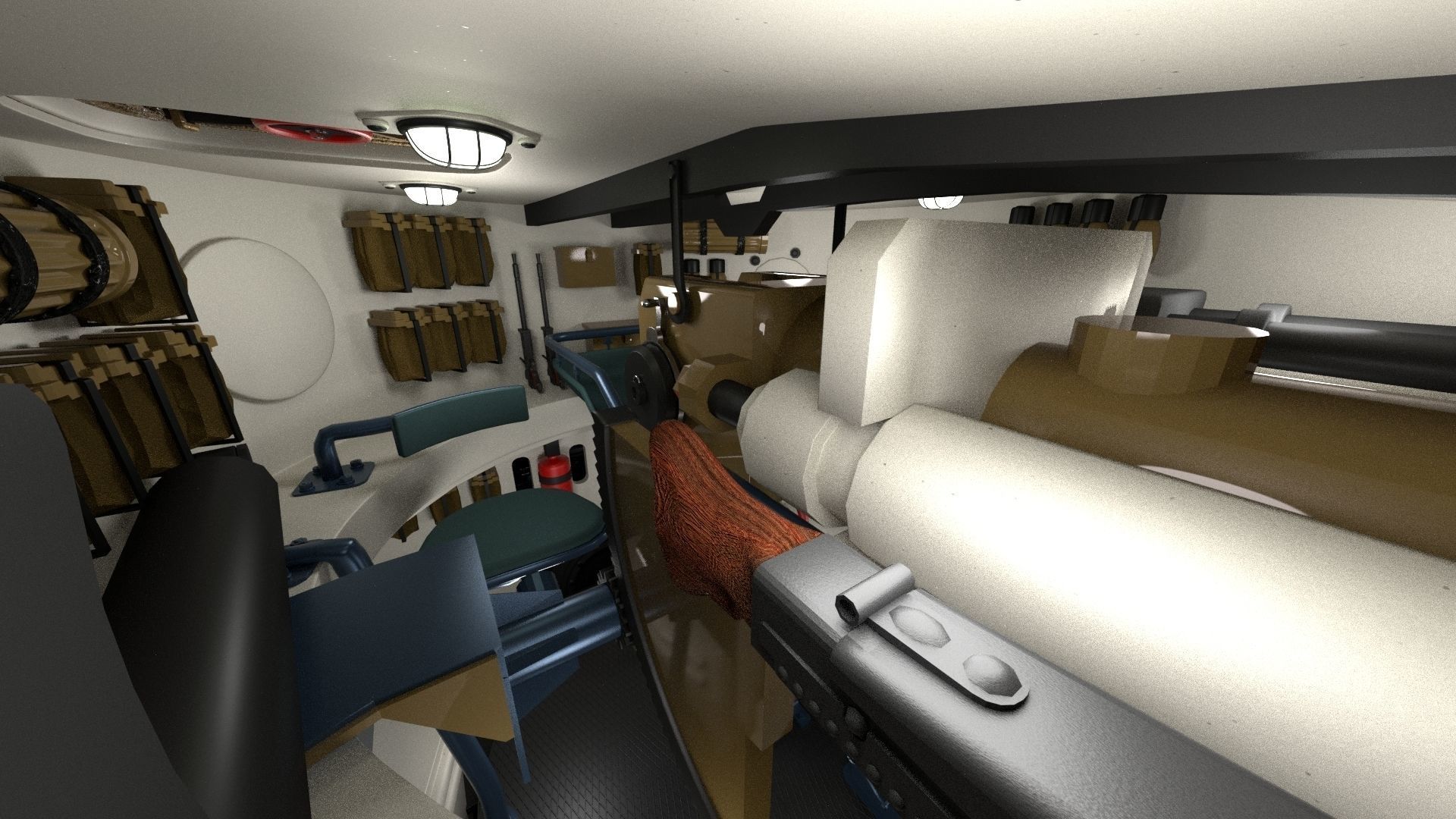 Panzer Tiger Tank Early with interior 3D model_5