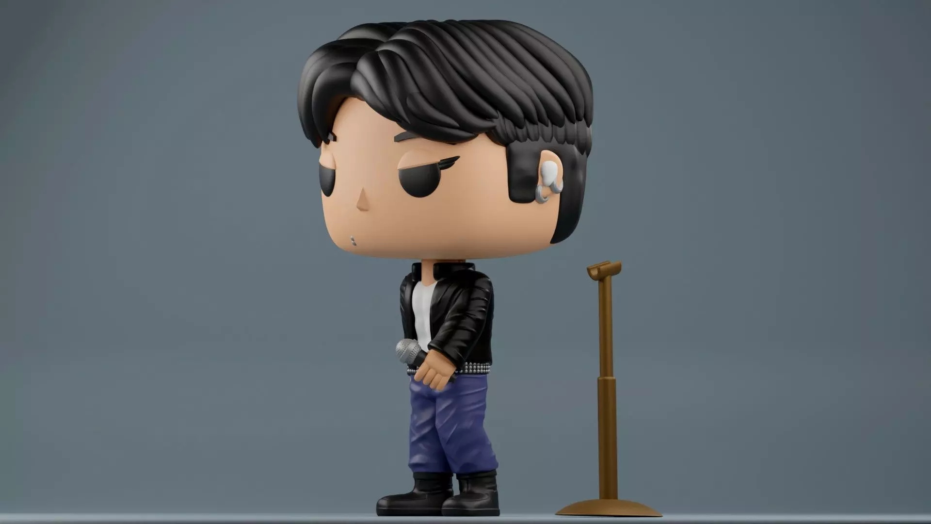 Jungkook Fan art Golden Live On Stage 3MF and STL files 3D print model_4